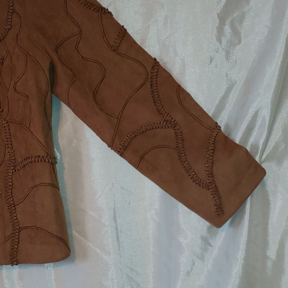 Beautiful Patterned, Suede-Like Jacket. - image 3